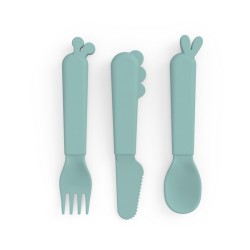 Kiddish cutlery set Deer Friends blue