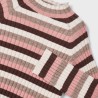 Rib mockneck sweater nude-choco        