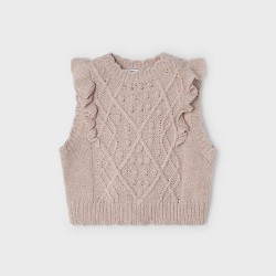 Knitting vest hazelnut               