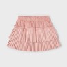 Pleated suede skirt nude         
