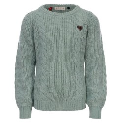 Little knitted pullover aqua green