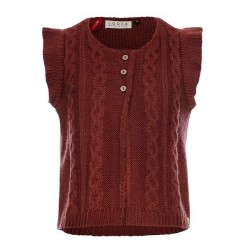 Little knitted gilet red wine