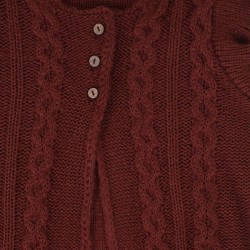 Little knitted gilet red wine