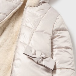 Reversible faux fur jacket stone   