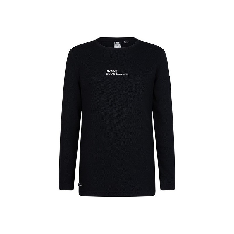 T-Shirt Longsleeve Fancy Pique black