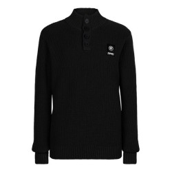 Knitted Col Buttons black