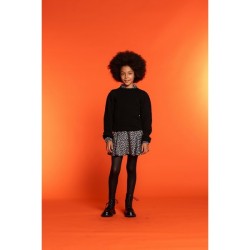Pullover pleated shoulders black