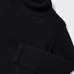 Basic knitting turtleneck black 