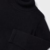 Basic knitting turtleneck black 