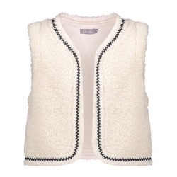 Gilet teddy embroidery offwhite
