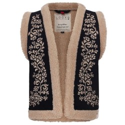 Little embroidery gilet black