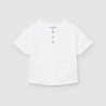 S/s combined linen shirt white     