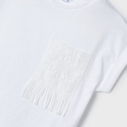 S/s crochet t-shirt white        