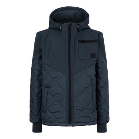 Quilted Soft Shell Hooded Jacket deep antra