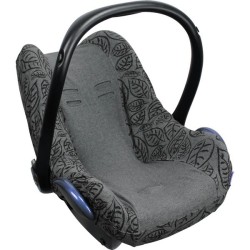Dooky seat cover grey leaves