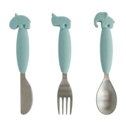 YummyPlus easy grip cutlery set, blue