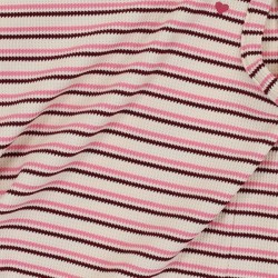 Little knitted sleeveless top pink summer stripes