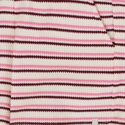 Little knitted short pink summer stripes