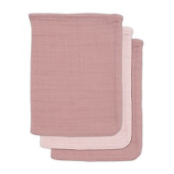 Hydrofiel bamboe washandje pale pink 3-pack