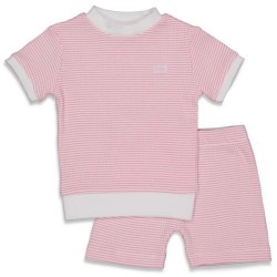 Pyjama kort wafel roze