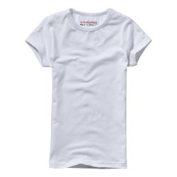 Shirt Girls Basic korte mouw white