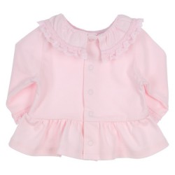 Tunic with collar and frills lightpink