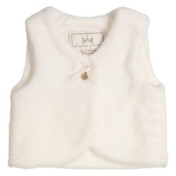 Gilet bow and medaillon offwhite