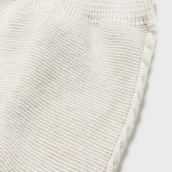 Knit leg warmer with hat set cream vigo