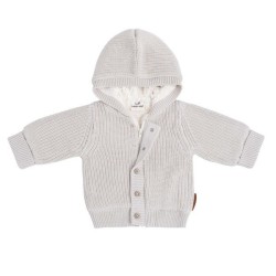 Cardigan with hood teddy soul warm linen