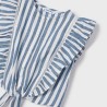 Stripes loose shirt porcelain         