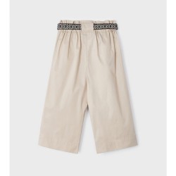 Cropped pants w/ belt almond       