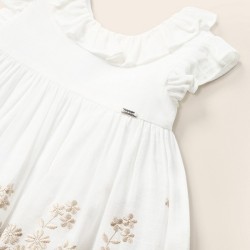 Embroidered dress white            