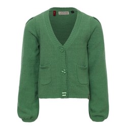 Little knitted cardigan clover green