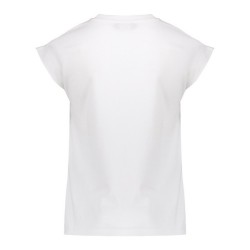 T-shirt circle tekst white