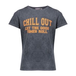 T-shirt acid dye chill out grey/orange
