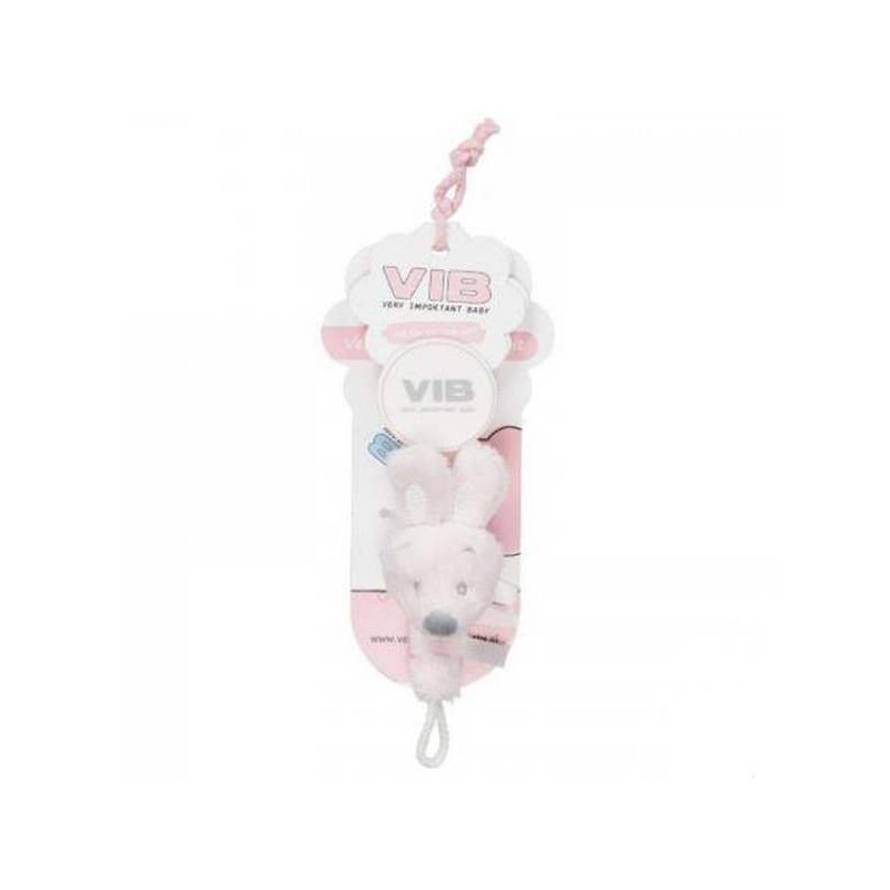 Pluche konijn VIB speenkoord roze